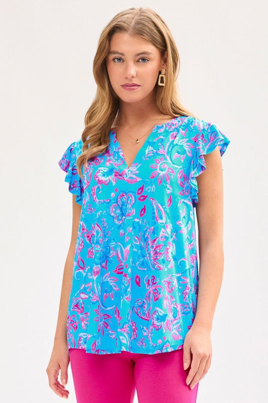 Sleeve Top in Royal Blue